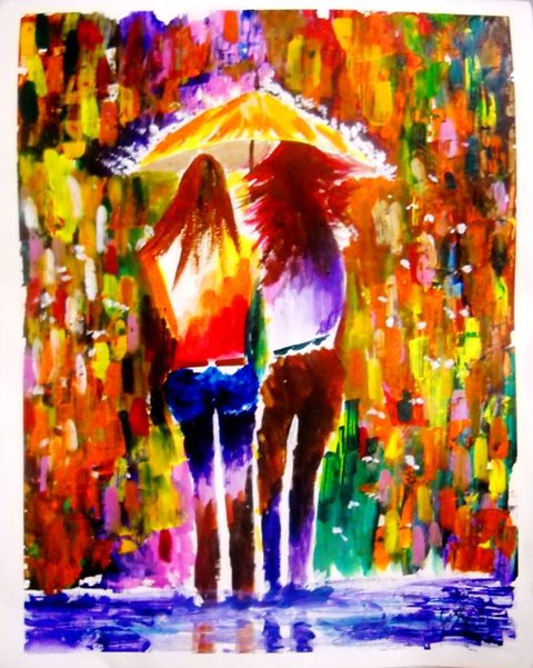 Friends in the Rain